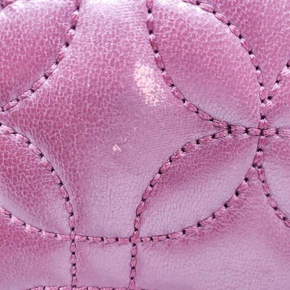 Michael Kors Jet Set Quilted Leather Wristlet Wallet Zip Around Maroon 4.5 x 7.5 - Picture 5 of 12